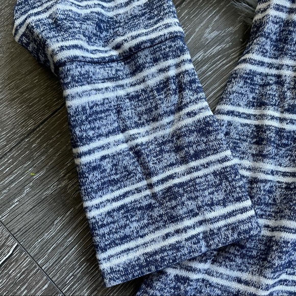 Market& Spruce funnel neck sweater striped burnout - Picture 3 of 6